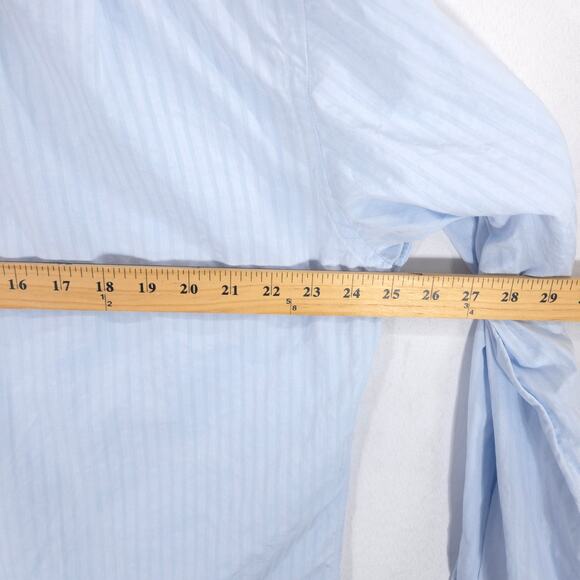 Ermenegildo Zegna Dress Shirt Mens 17-36 Blue Striped Portfino Comfort Button Up - Picture 5 of 13